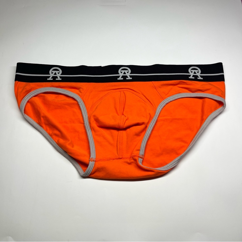 Men's Orange Briefs Alpha Omega
